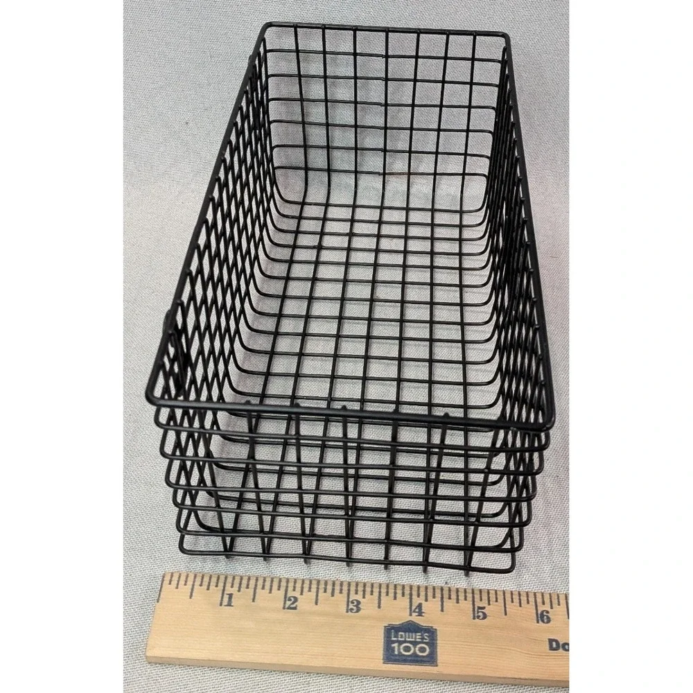 Unbranded Wire Wall Basket Unisex OS Black Good Farmhouse Storage Organizer
